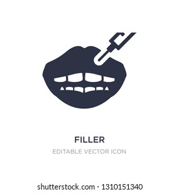 filler icon on white background. Simple element illustration from Dentist concept. filler icon symbol design.