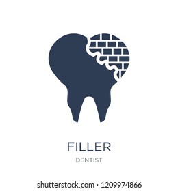 Filler icon. Trendy flat vector Filler icon on white background from Dentist collection, vector illustration can be use for web and mobile, eps10