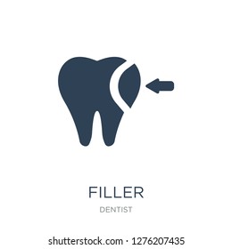 filler icon vector on white background, filler trendy filled icons from Dentist collection, filler vector illustration