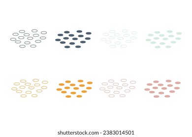 Fillers en forma de círculos y bolas en forma de burbujas para el mundo submarino. Elemento de diseño para postales