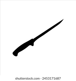 Fillet knife silhouette icon vector illustration isolated on white background