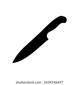Fillet knife silhouette icon vector flat design on white background