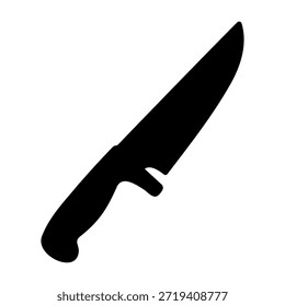 Diseño de ilustración plana de Vector de silueta de cuchillo de filete.