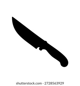 Diseño de ilustración plana de Vector de silueta de cuchillo de filete.
