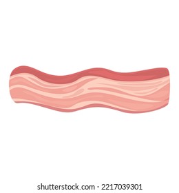 Fillet lard icon cartoon vector. Fat salami. Raw bacon