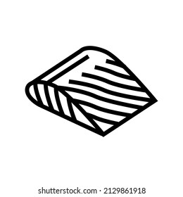 fillet salmon line icon vector. fillet salmon sign. isolated contour symbol black illustration