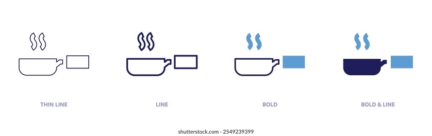 Filleting icon in 4 different styles. Thin Line, Line, Bold, and Bold Line. Duotone style. Editable stroke.