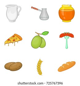 Filling for baking icons set. Cartoon set of 9 filling for baking vector icons for web isolated on white background