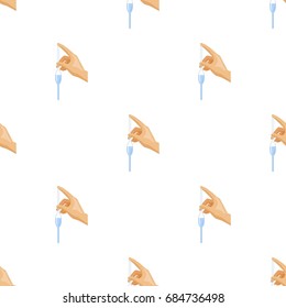 Filling of a bulb pipette by water icon in cartoon style isolated on white background. Water filtration system symbol stock vector illustration.