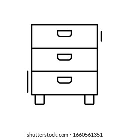 Icono de archivador de relleno. Línea simple, contorno vectorial elementos de iconos de herramientas de oficina para ui y ux, sitio web o aplicación móvil