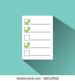 filling checklist, mark - vector illustration