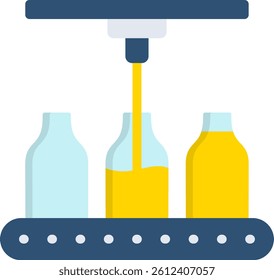 Filling Machine Icon Flat Vector Illustration