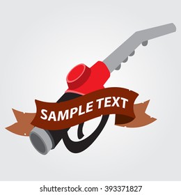 Filling pistol on a white background with banner for text. Service concept and repair.
