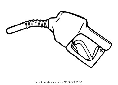 Filling Station Fuel Dispenser - vector illustration - Out line