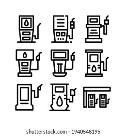 Füllstation-Symbol oder Logo einzeln auf Zeichen Symbol, Vektorgrafik - Sammlung hochwertiger Vektorsymbole mit schwarzem Stil
