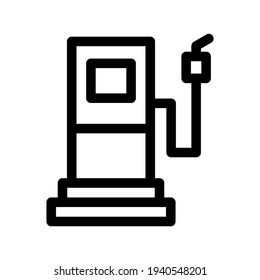 Füllstation-Symbol oder Logo einzeln auf Zeichen, Vektorgrafik - hochwertige Vektorsymbole im schwarzen Stil
