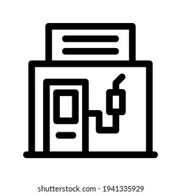 filling station icon or logo isolated sign symbol vector illustration - high quality black style vector icons
