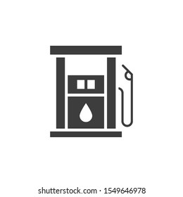Filling Station vector illustration. Glyph style icon