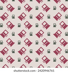 Vector de estación de relleno Ilustración repetición de diseño lindo patrón de impresión de papel colorido