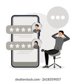  Filling Survey Form concept. Filling online survey form on gadgets, to do list paper note.  Flat vector modern illustration 