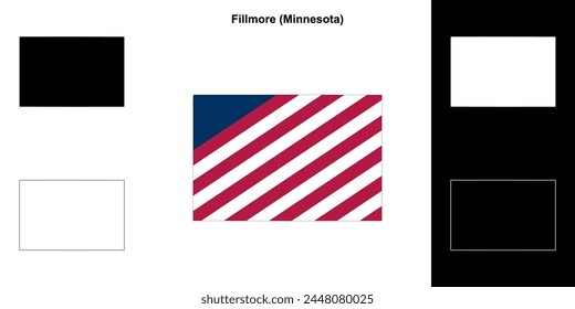 Fillmore County (Minnesota) outline map set