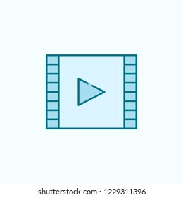 film 2 colored line icon. Simple colored element illustration. film outline symbol design from web icons set
