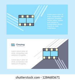 Film abstract corporate business banner template, horizontal advertising business banner.