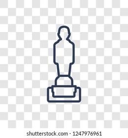 film award icon. Trendy linear film award logo concept on transparent background from Cinema collection