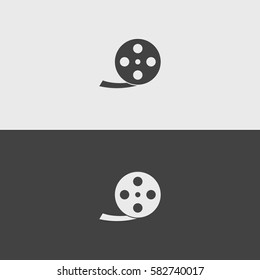 Film black and white icons.illustration isolated vector sign symbol 