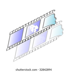 Film blank and with arrow