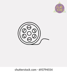 film bobbin line icon