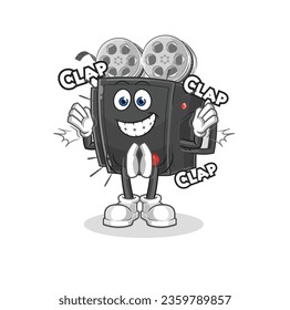 the film camera applause illustration. character vector