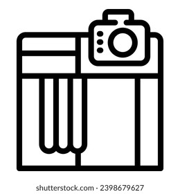 Film camera device icon outline vector. Taking content photos. Photography shoot apparatus