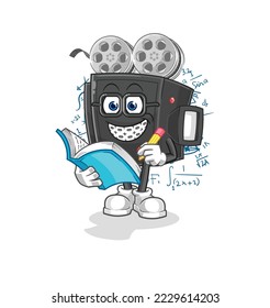 the film camera geek cartoon. cartoon mascot vector
