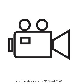ilustración vectorial de cámara de película con concepto de icono plano, buena ilustración de cámara de película
