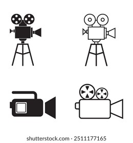 film camera icon illustration element design