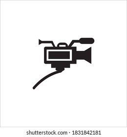 Film and camera  icon logo, vector design illustration 