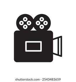 Film Camera icon. Simple vector sign.