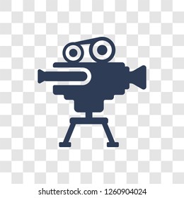 film camera icon. Trendy film camera logo concept on transparent background from Cinema collection