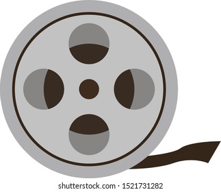Película para cámara, ilustración, vector sobre fondo blanco.