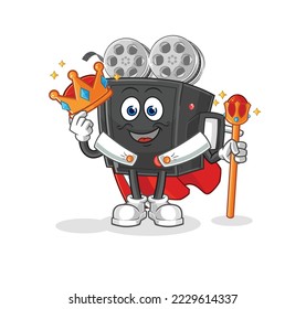 the film camera king vector. cartoon character