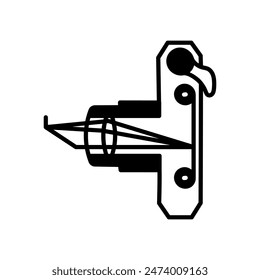 Film Camera Lens Glyph Icon, Vector illustration