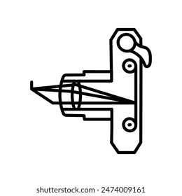 Film Camera Lens Outline Icon, Vector illustration