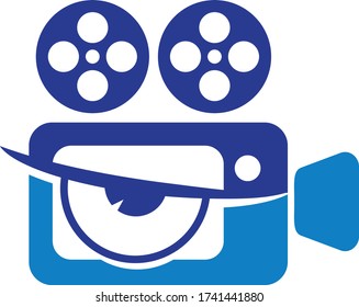 film camera logo. Movie camera logo