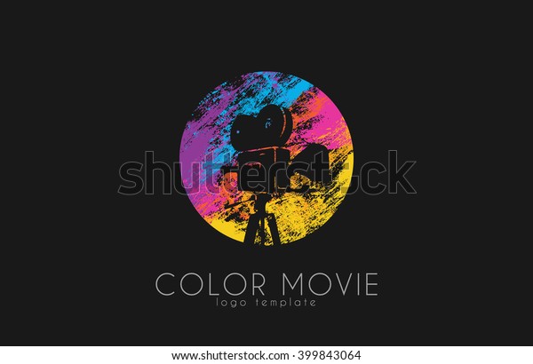 film\
camera logo. Movie camera. Creative logo. Movie\
logo
