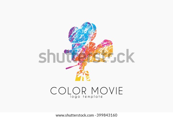 film\
camera logo. Movie camera. Creative logo. Movie\
logo