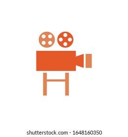 Vektorillustration-Symboldesign des Filmkamera-Logos