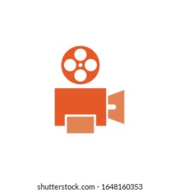 Diseño de iconos vectoriales del logotipo de la cámara de cine