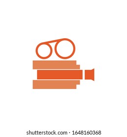 Diseño de iconos vectoriales del logotipo de la cámara de cine