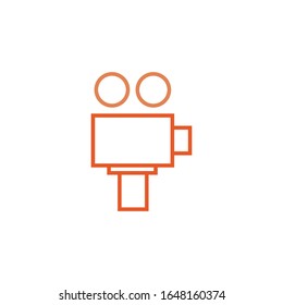 Diseño de iconos vectoriales del logotipo de la cámara de cine